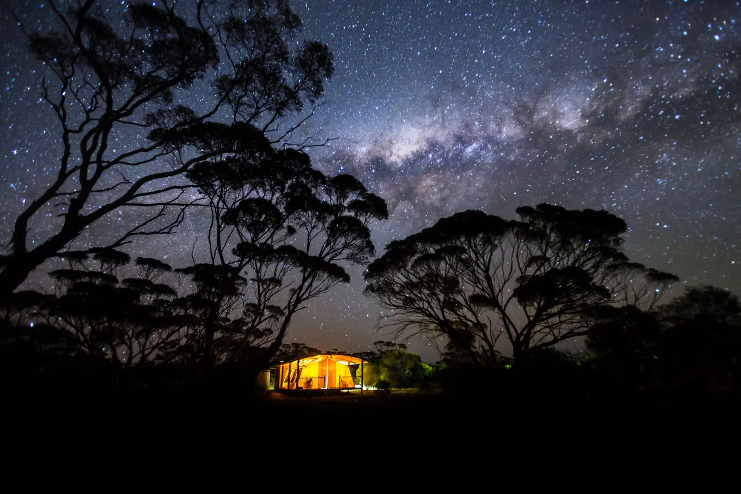Gawler Ranges - Kangaluna Camp at night - South Australia