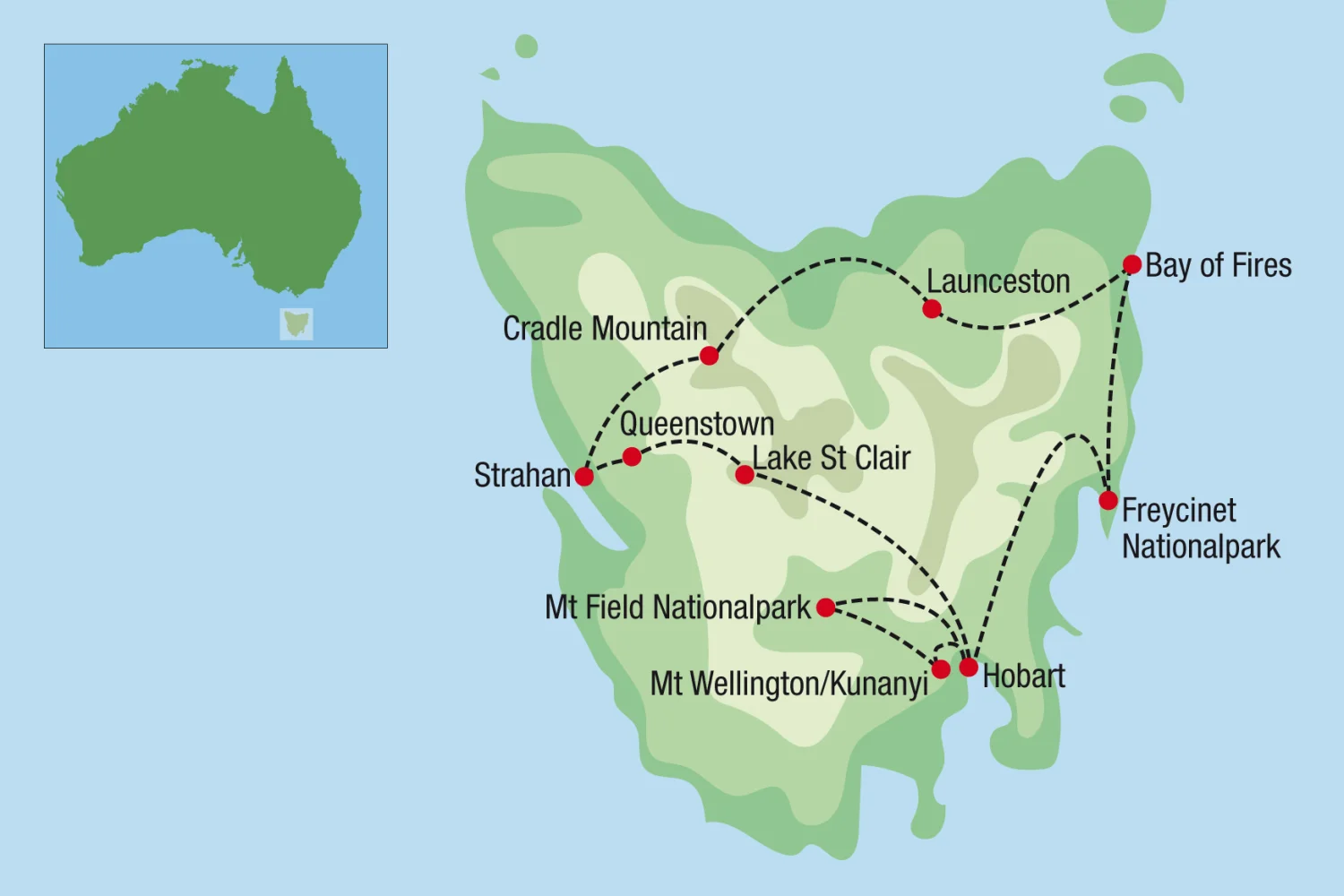 Map Tasmania Premier