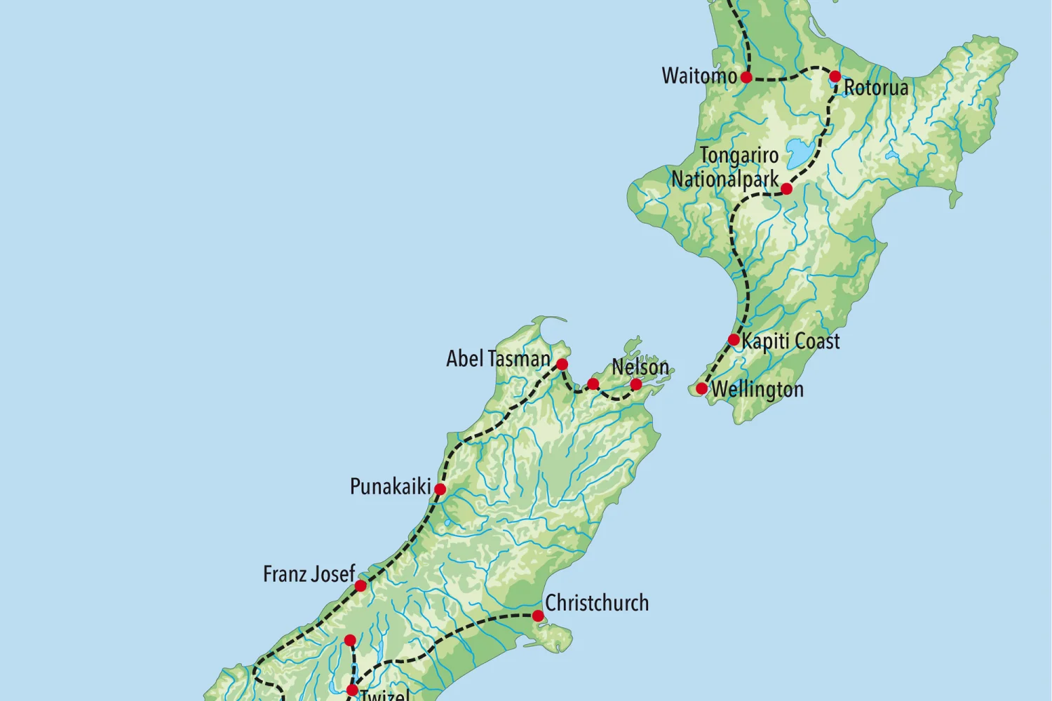 NZ Map SD Auf den Spuren der Hobbits