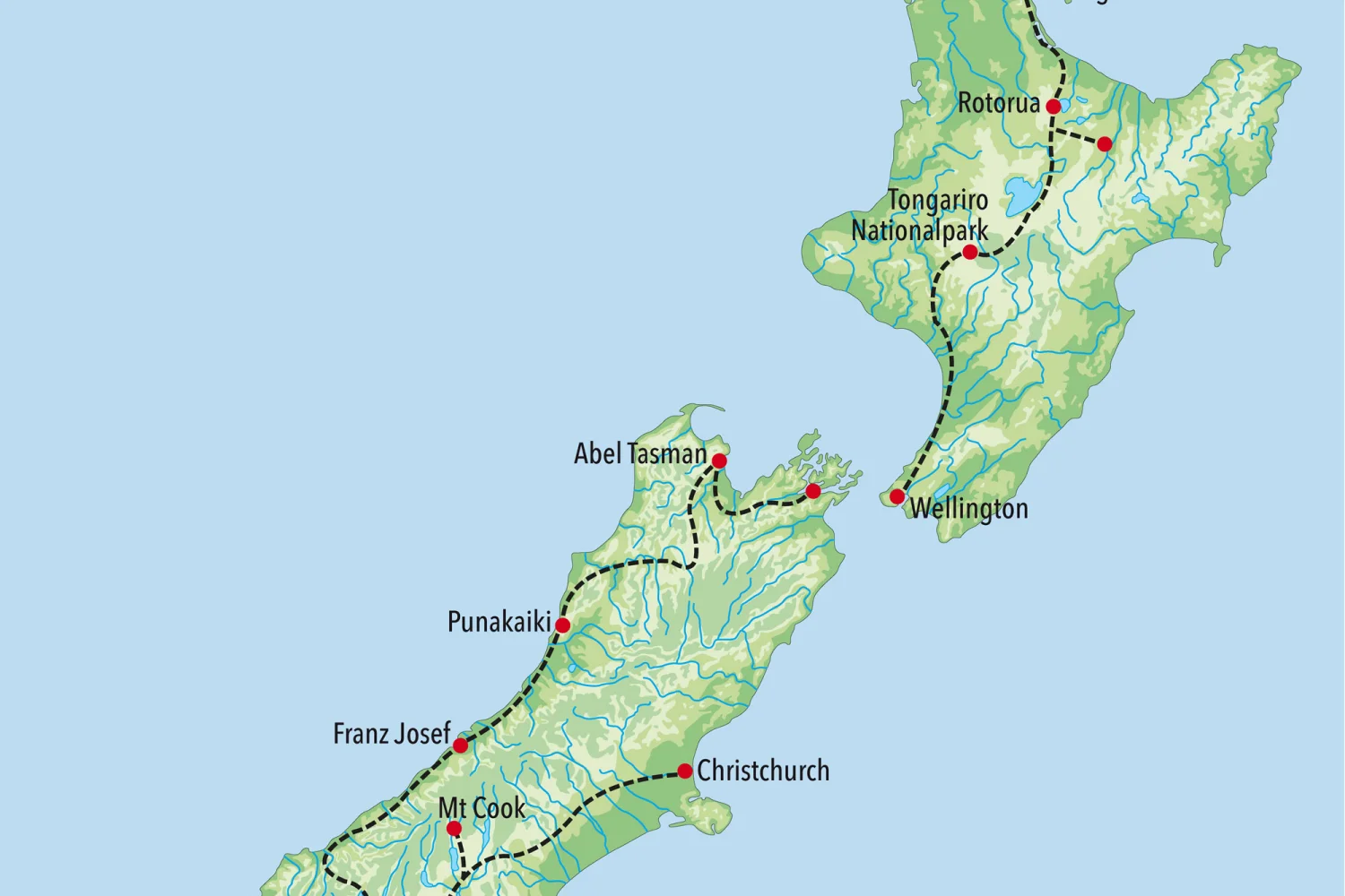 NZ Karte_Hike_Drive