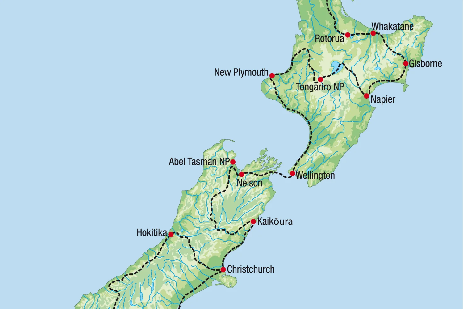 NZ Karte Natur Pur