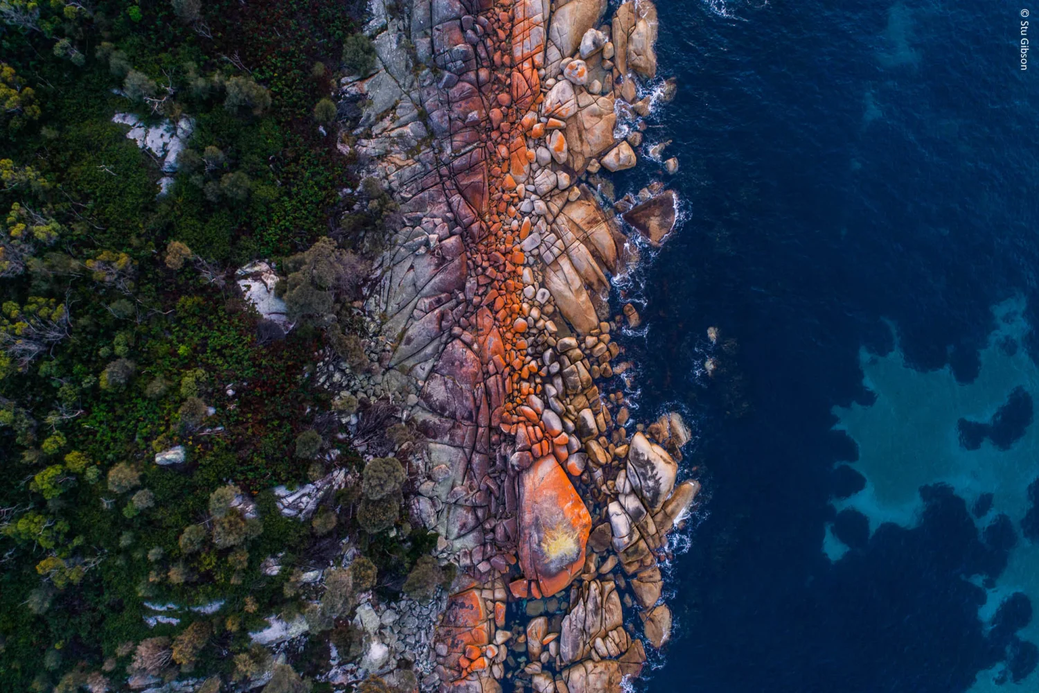 Aerial Bay of Fires - Eastcoast - Tasmania