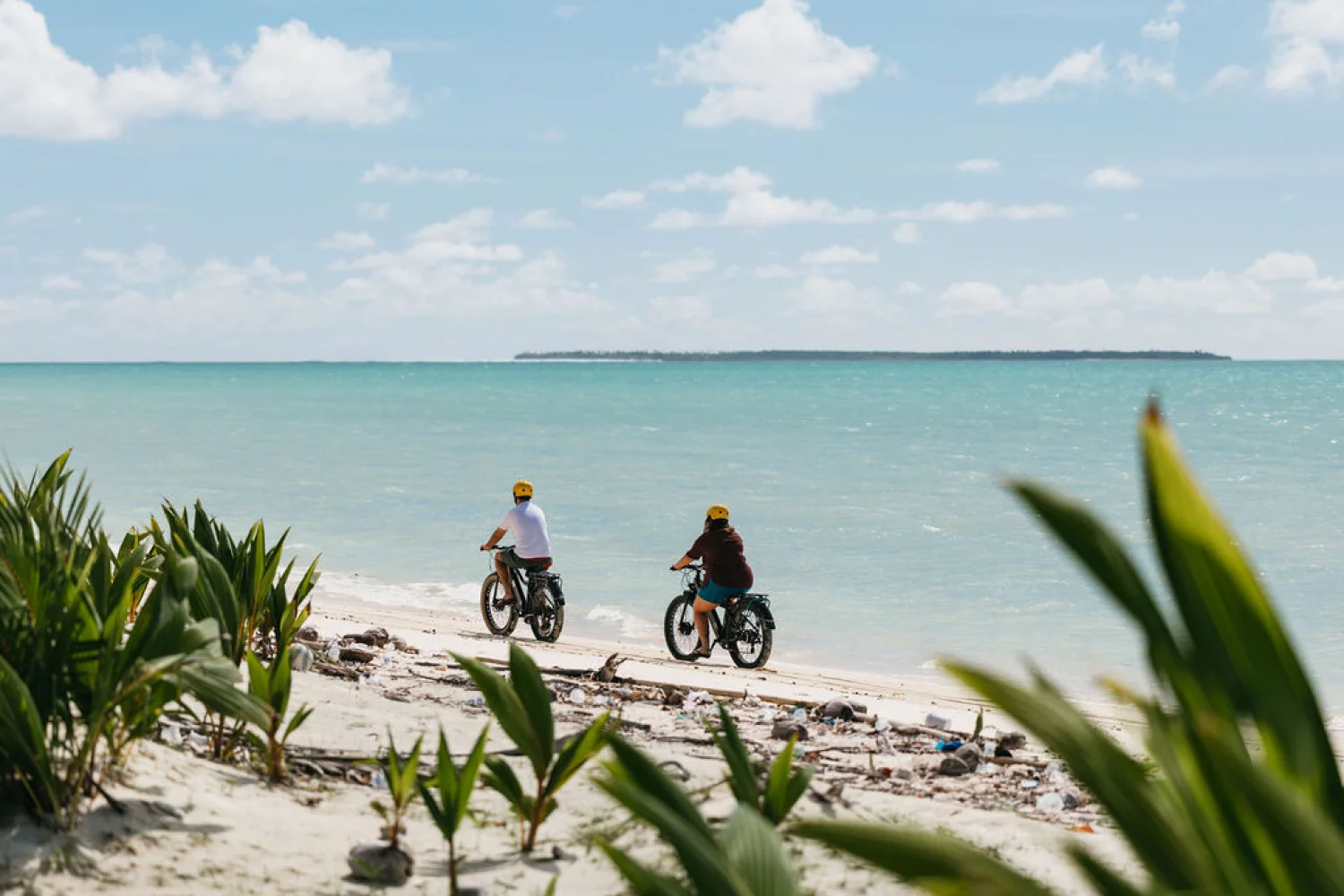 Cocos Keeling Islands E-Bike along the beach