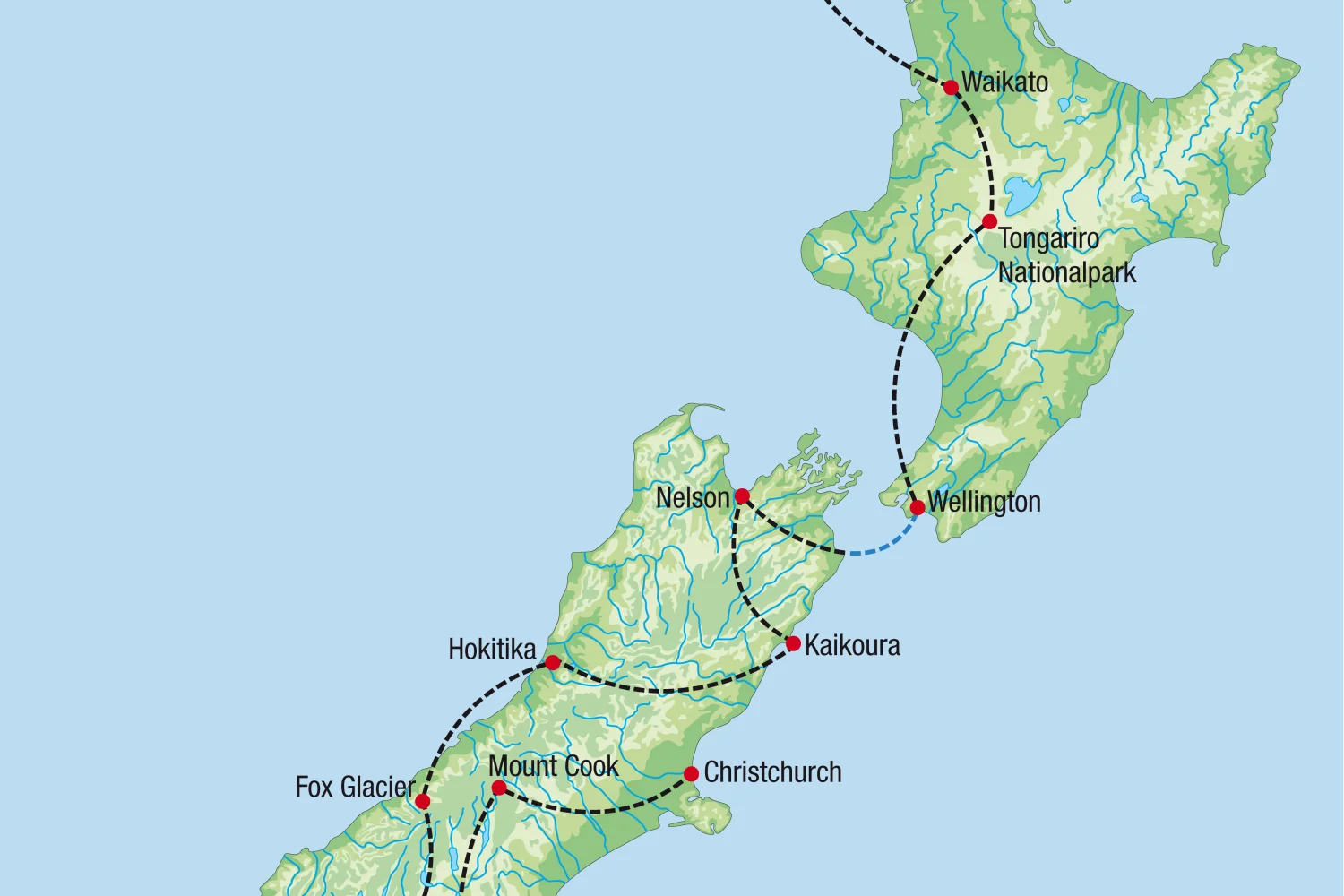 Map ANZ Nature Tours