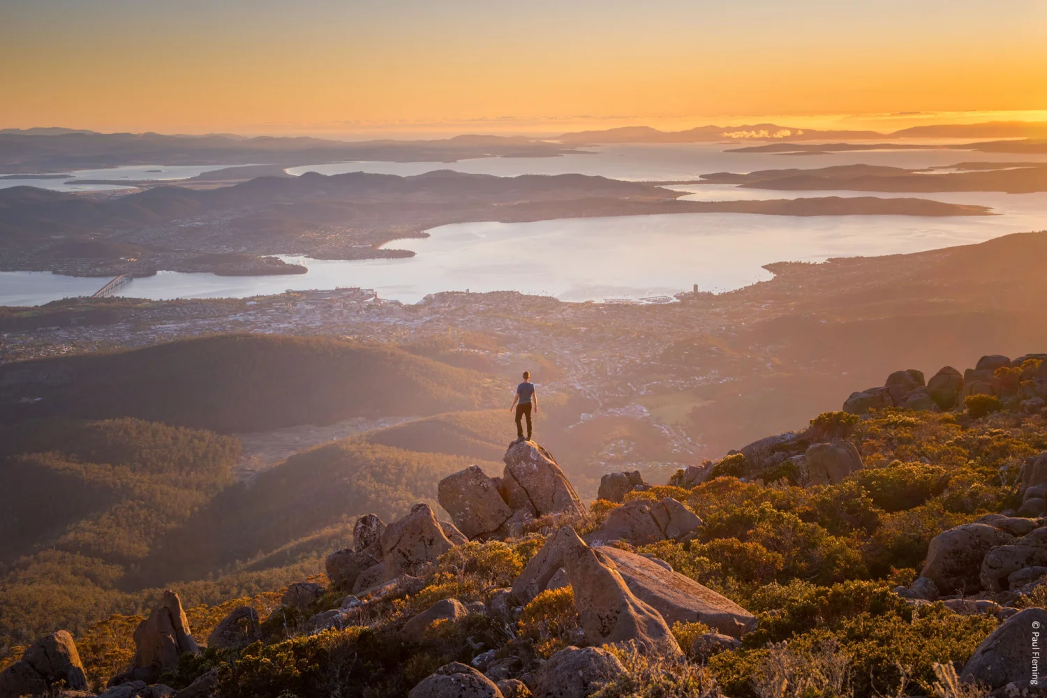 Mt Wellington-view on Hobart-Tasmania