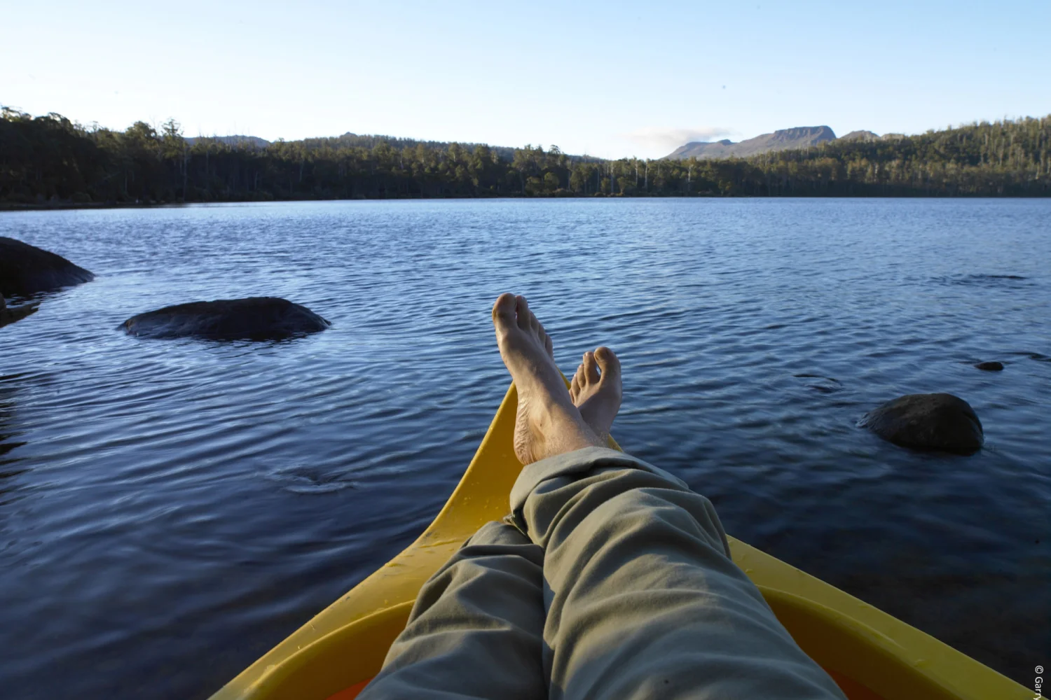 Relaxing on Lake St Clair - Tasmania