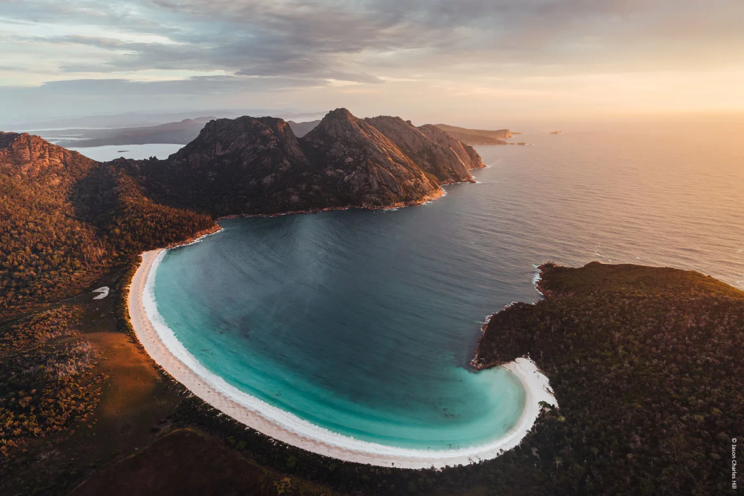 Wineglass Bay - aerial - Freycinet Peninsula - Tasmania